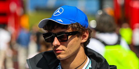 Formula racing driver Andrea Kimi Antonelli was seen wearing black Police Supernova 1 SPLQ87 0700 sunglasses at the F1 Grand Prix of Austria 2025. Shop online now on Pretavoir