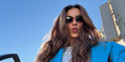 Spanish actress Begona Vargas was seen wearing black Prada PR B54S 1AB5Z1 Polarised sunglasses in her Instagram post, December 2025.