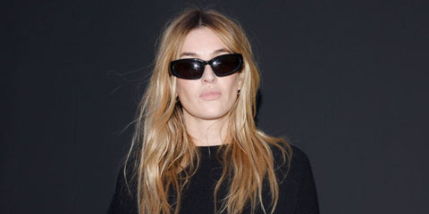 French-British fashion writer and tastemaker Camille Charriere was seen wearing black Balenciaga BB0157S 001 sunglasses at the Balenciaga Fall/Winter 2025 fashion show during Paris Fashion Week