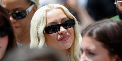Christina Aguilera was seen wearing black Saint Laurent Sun SL M152 001 sunglasses  at opening day of the Barack Obama Presidential Center in Chicago, Illinois, June 2026.