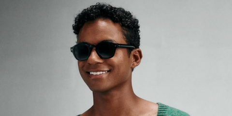 Jaafar Jackson was seen wearing black Prada PR A16S 16K731 sunglasses at the Prada Menswear Spring Summer 2027 fashion show during Milan Men's Fashion Week.