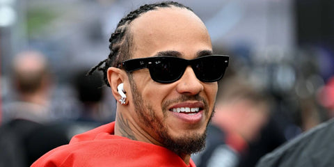 Lewis Hamilton of Ferrari and Great Britain was seen wearing new Ray-Ban Mega Wayfarer II RB 0832S 901/31 in black at the F1 Australian Grand Prix 2026.