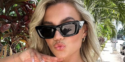 Molly Smith wearing black Prada sunglasses as seen on Love Island All Stars