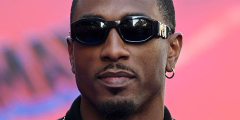 Basketball player and television personality Ovie Soko was seen wearing black Versace 4361 GB1/87 Medusa Biggie Sunglasses at the "Spider-man: Across The Spider-Verse" Gala Screening in London, June 2023.
