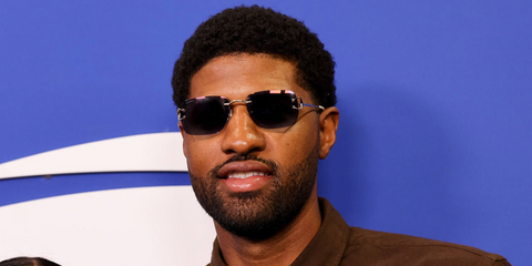 Basketball player Paul George of the Boston Celtics was seen wearing Cartier CT0330S 001 sunglasses at the US Open 2026 final.