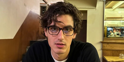 Turkish-German model and internet personality Tony Ozkan was seen wearing dark tortoiseshell Tom Ford TF5938-B 052 Blue Control rectangular optical glasses in Milan, Italy, shared through his Instagram post in February 2026.