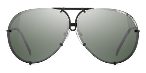Porsche Design 8478 D Black Frame - Dk Green + Brown Lenses - As Seen On Khloe Kardashian & Kendall Jenner - Black Friday Special